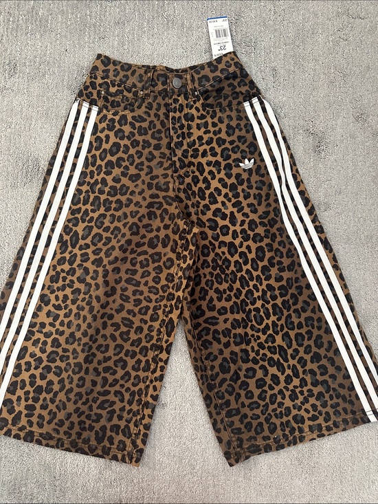 adidas Denim - Adidas orijinal animal print denim bermuda shorts